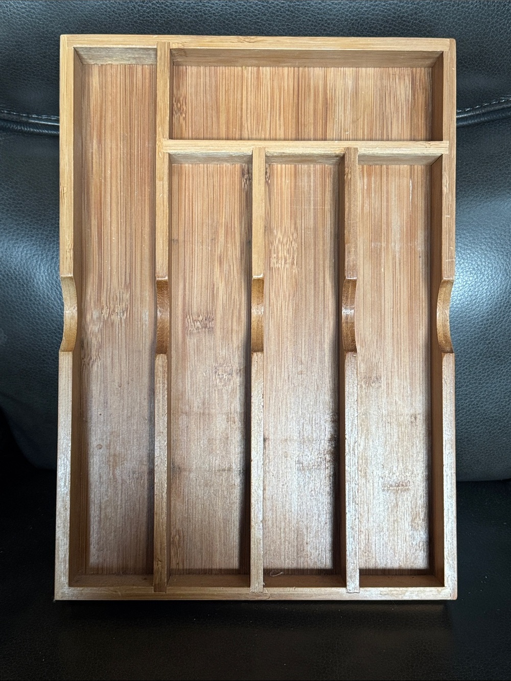 Bamboo Cutlery Drawer Organizer Tray - Natural